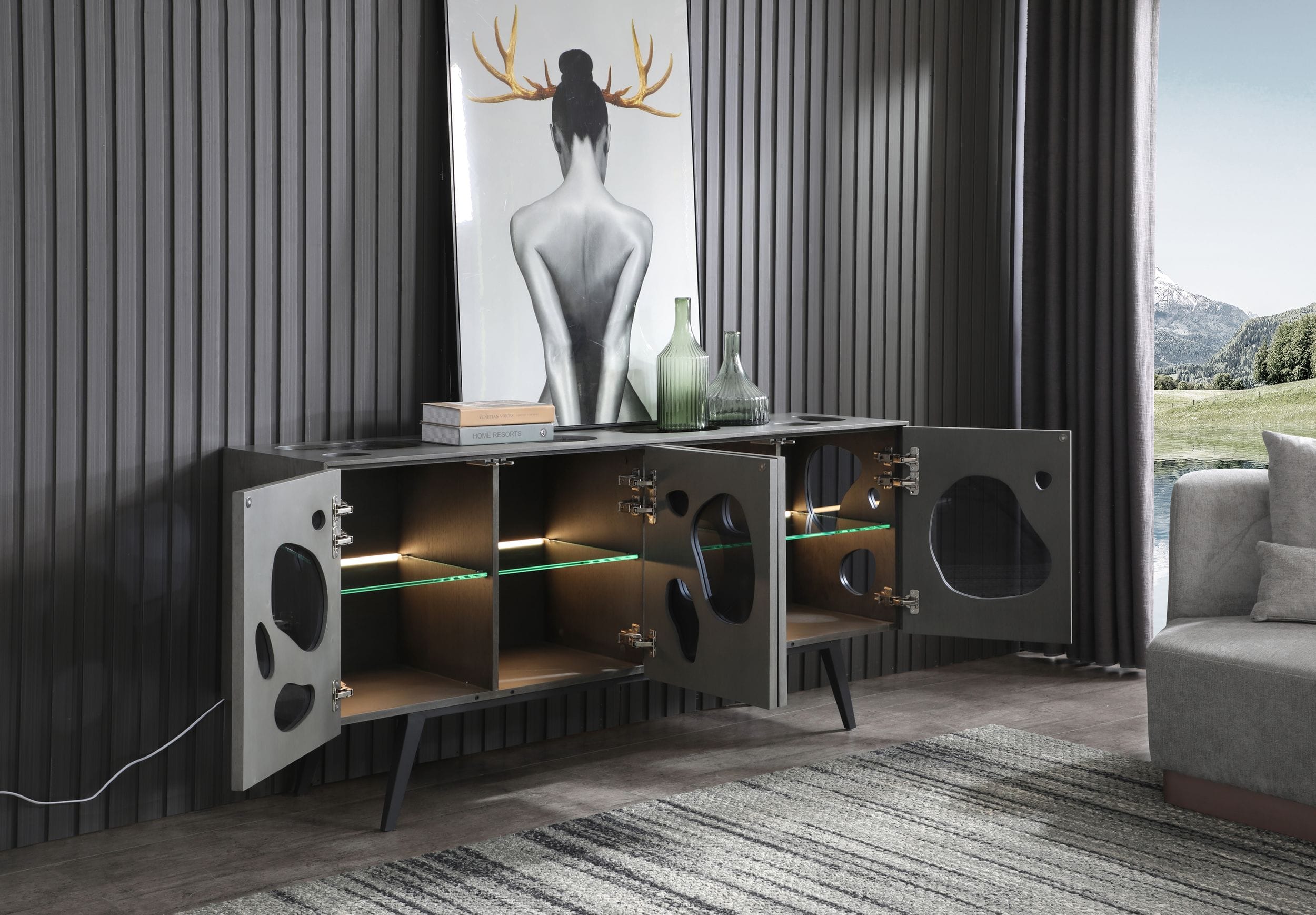Fontana - Modern Grey Buffet - image 3