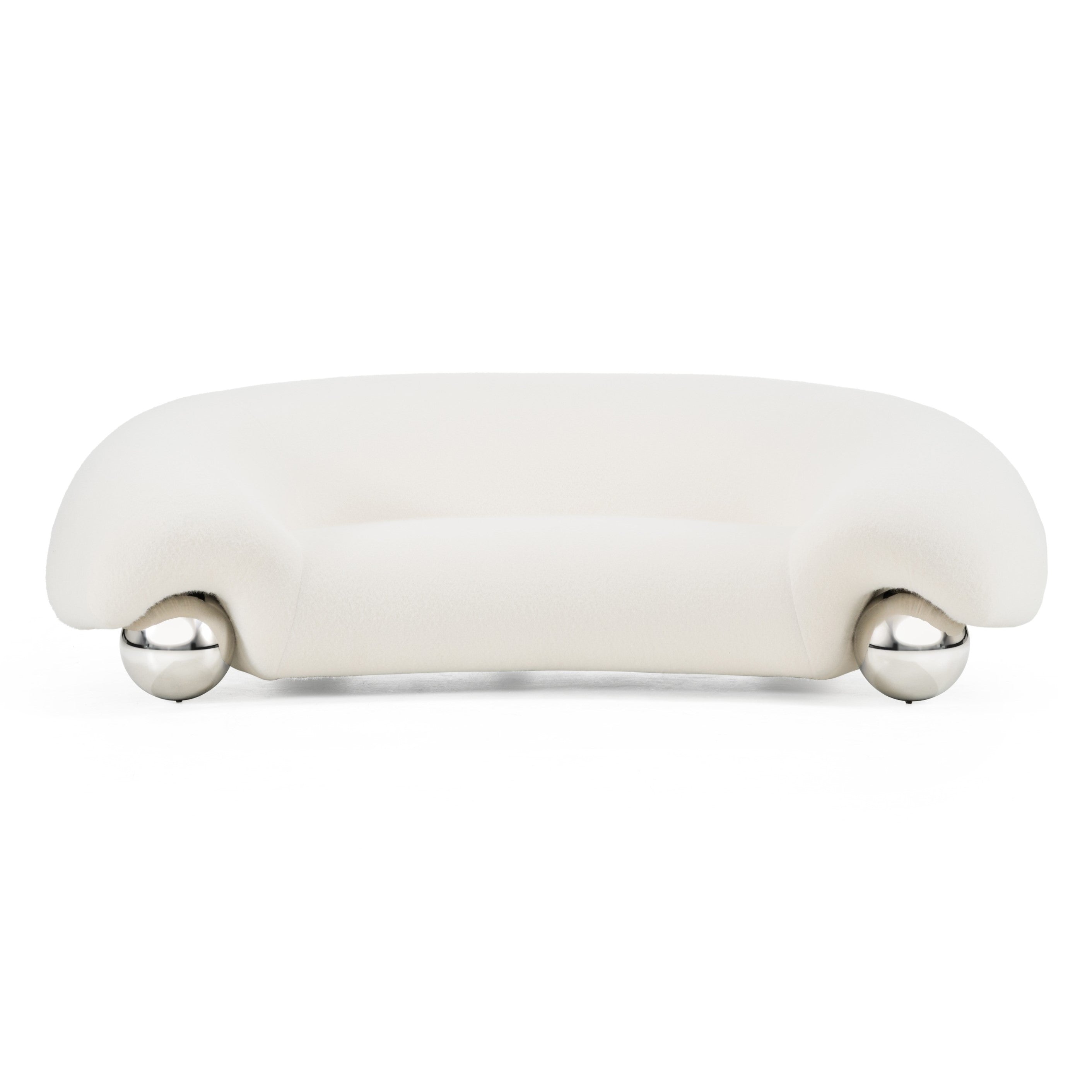 Fortune - Contemporary White Fabric Sofa - image 3