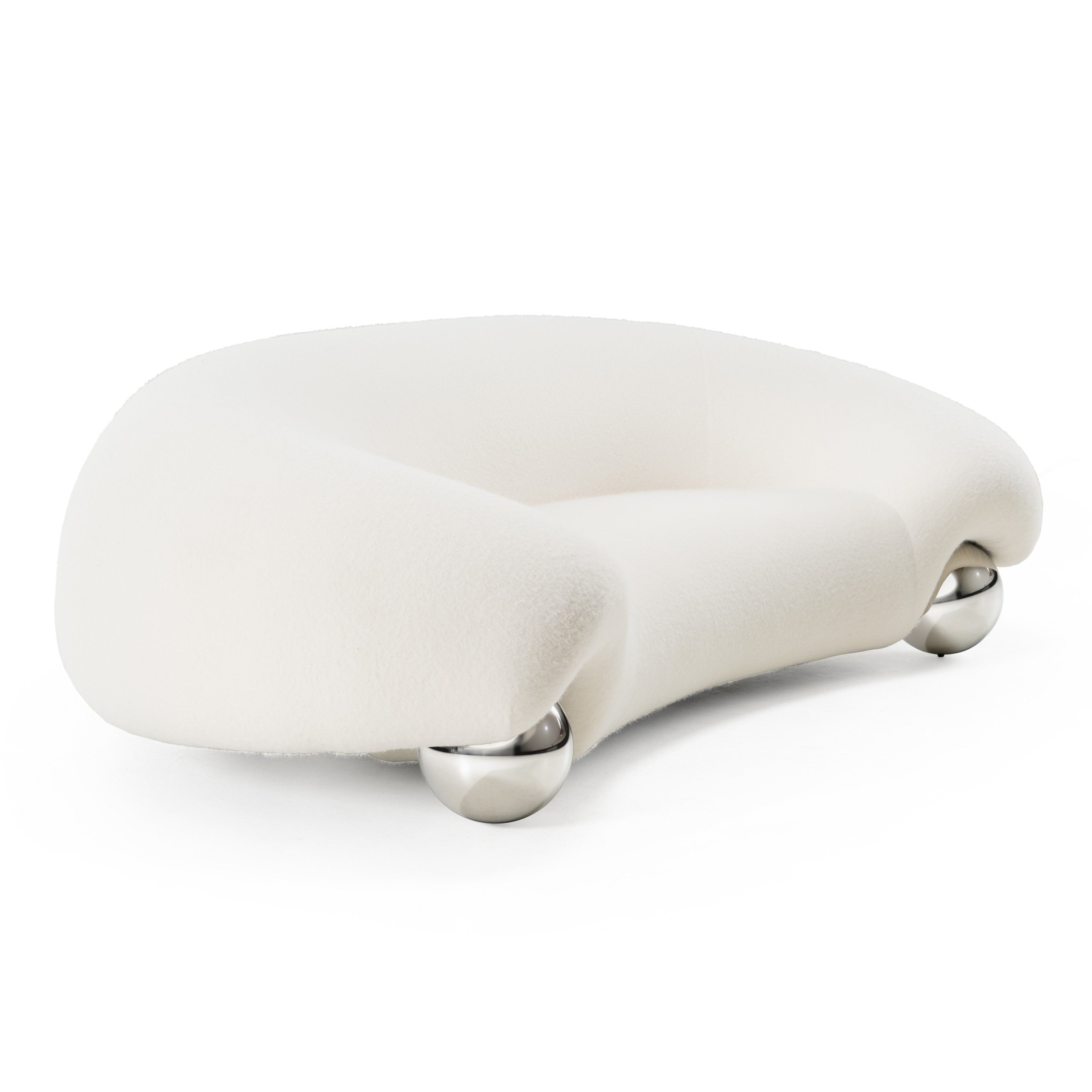 Fortune - Contemporary White Fabric Sofa - image 4