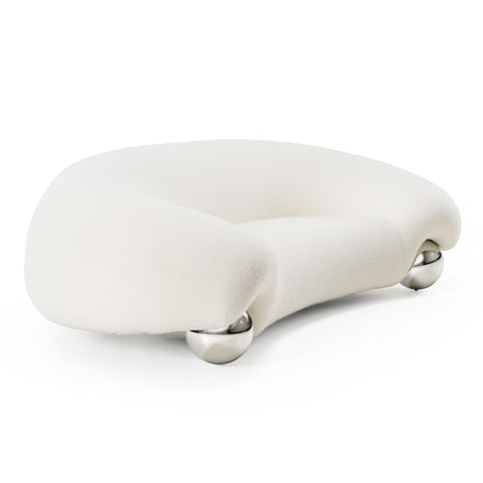 Fortune - Contemporary White Fabric Sofa - image 4