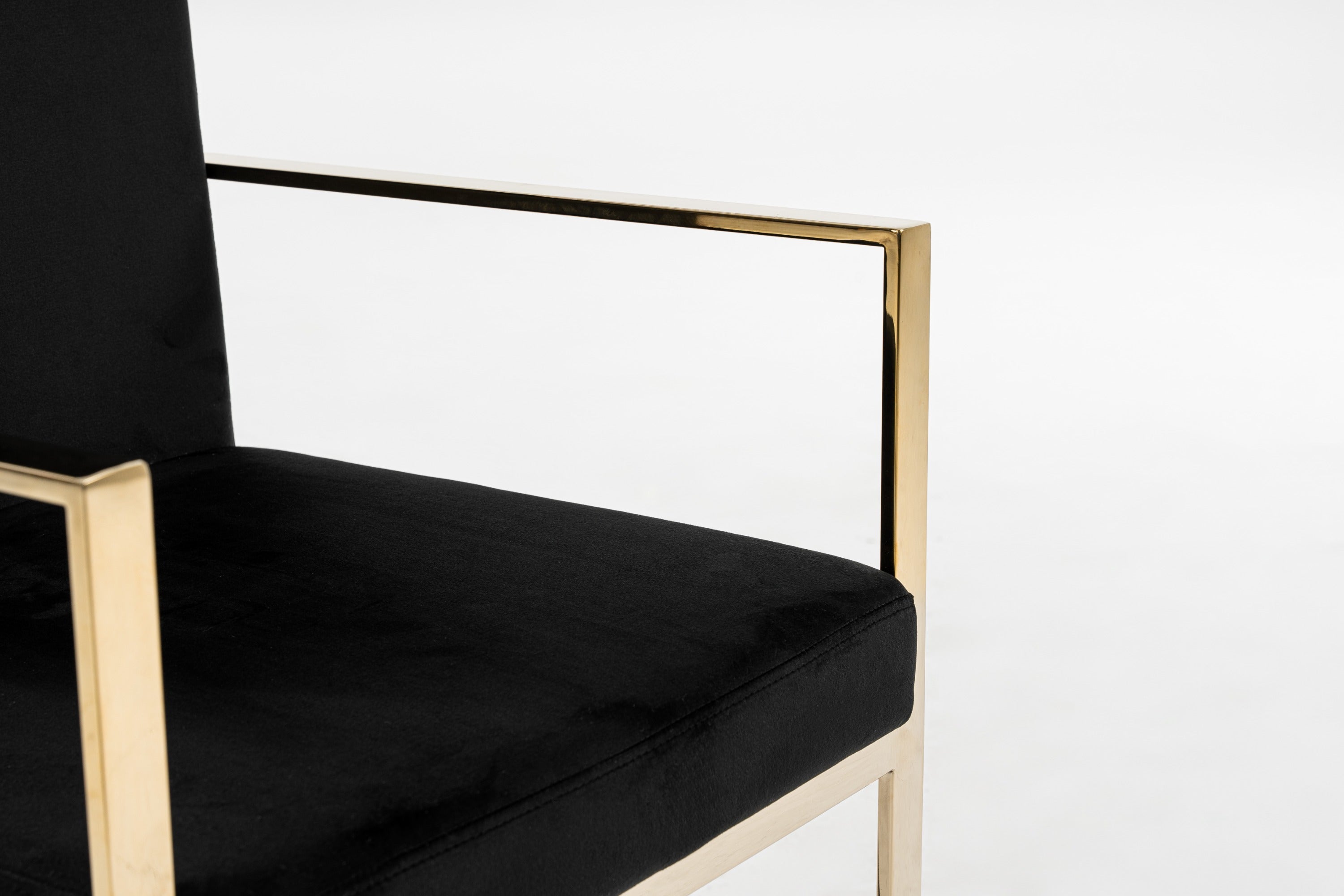 Fowler - Modern Black Velvet Dining Chair - image 5