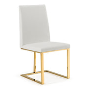 Frankie - Contemporary White & Gold Dining Chair - image 3