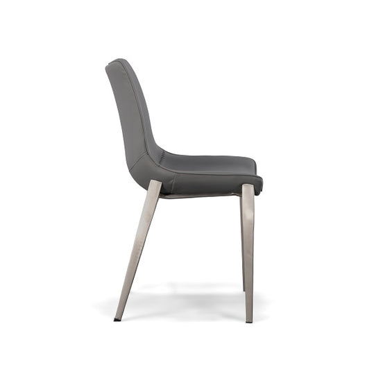 Frasier - Modern Grey Eco-Leather Dining Chair (Set of 2) - image 2