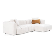 Freya - Modern Beige Fabric Sectional Sofa w/ Console - image 4
