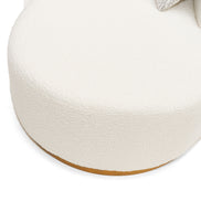 Frontier - Glam White Fabric Curved Sectional Sofa with Beige Pillows - image 4