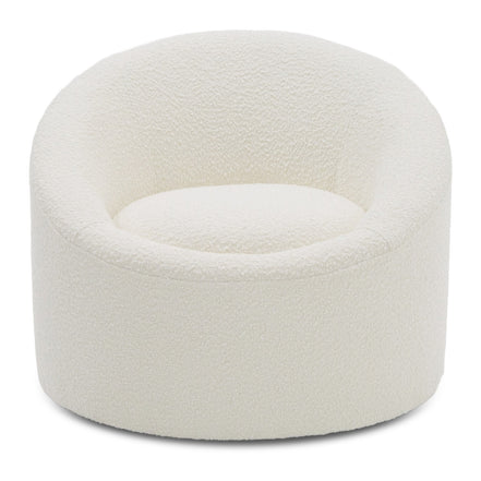 Frontier - Glam White Fabric Accent Chair