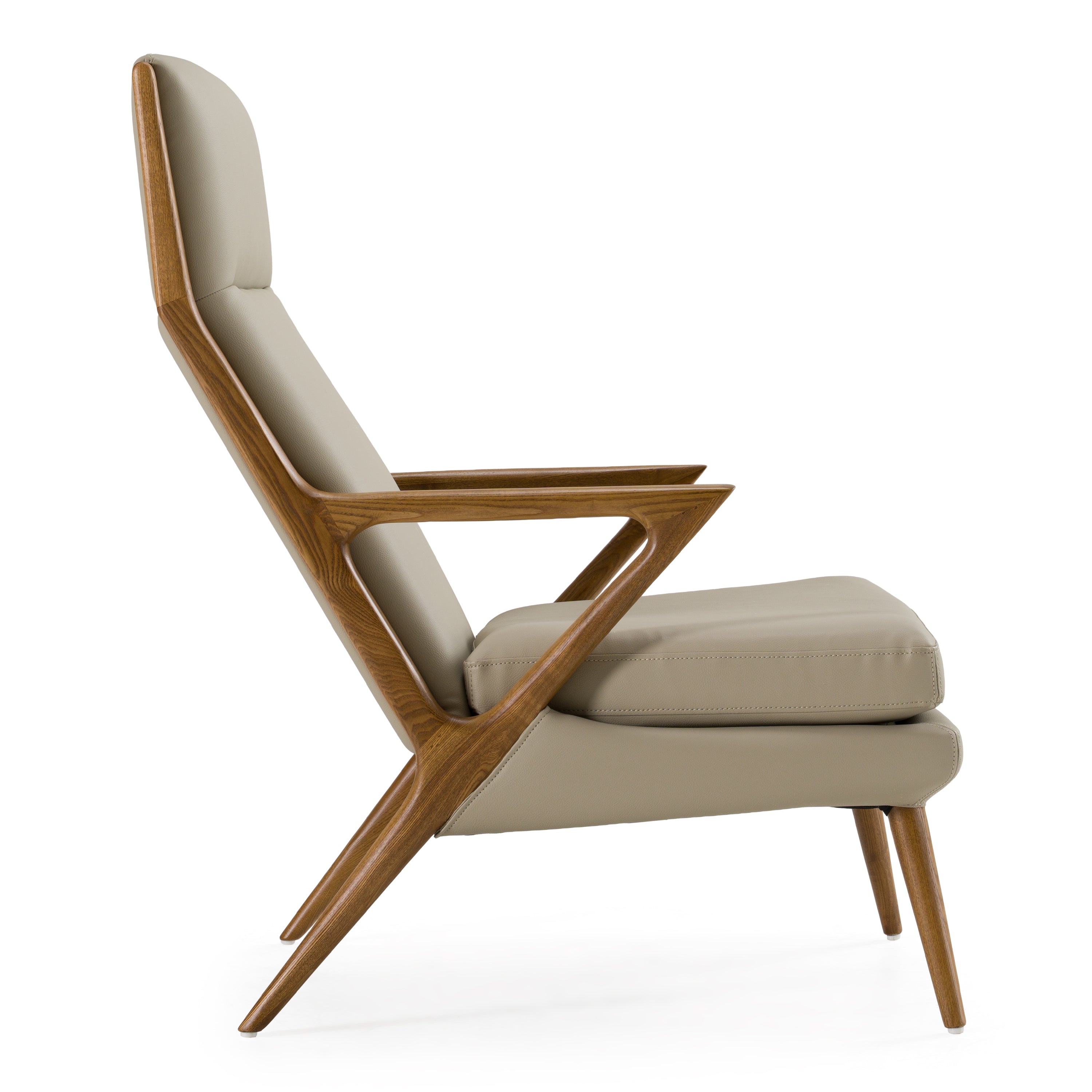 Fulton - Modern Beige Lounge Chair & Ottoman - image 3