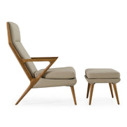 Fulton - Modern Beige Lounge Chair & Ottoman - image 4