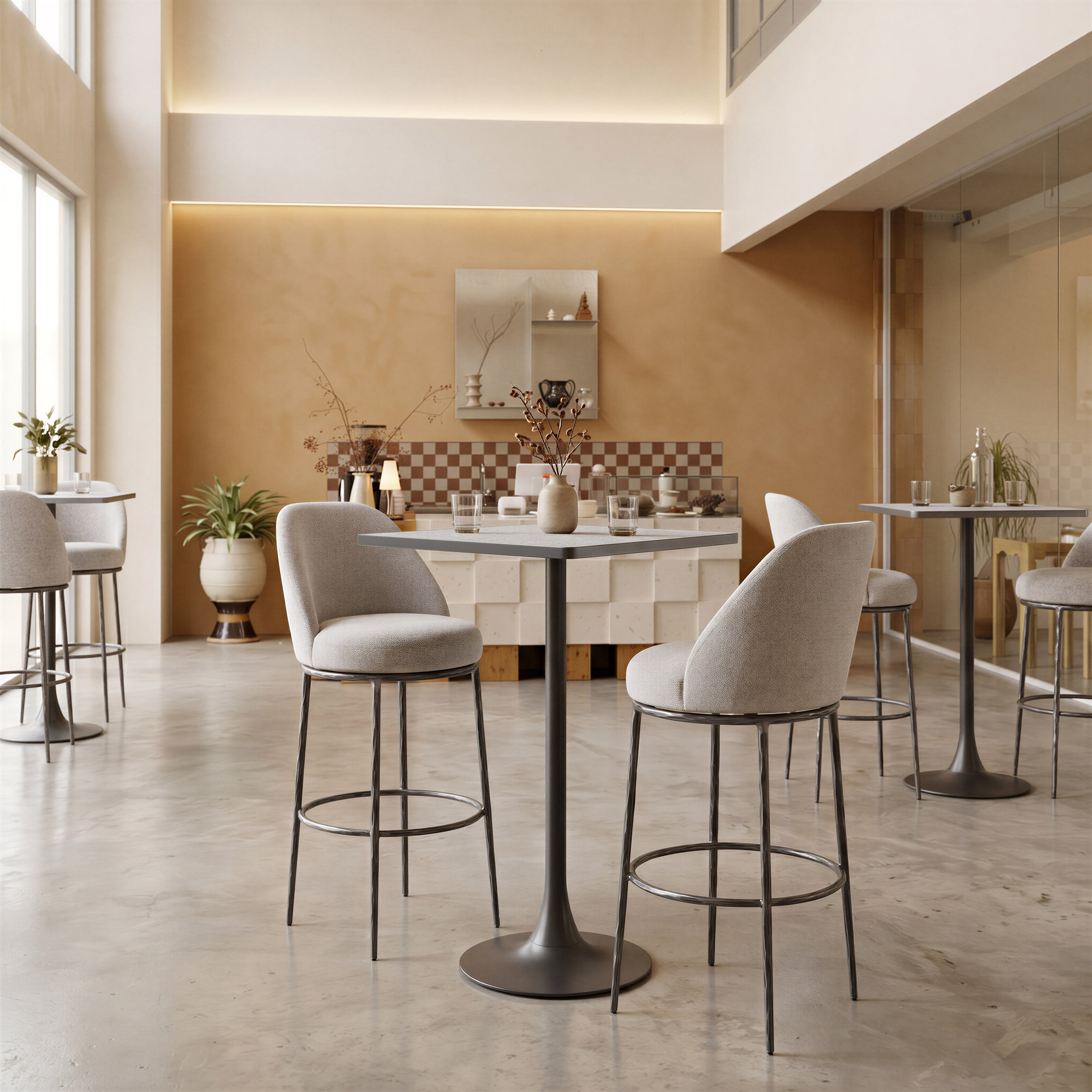Spot Bar Table Gray & Black
