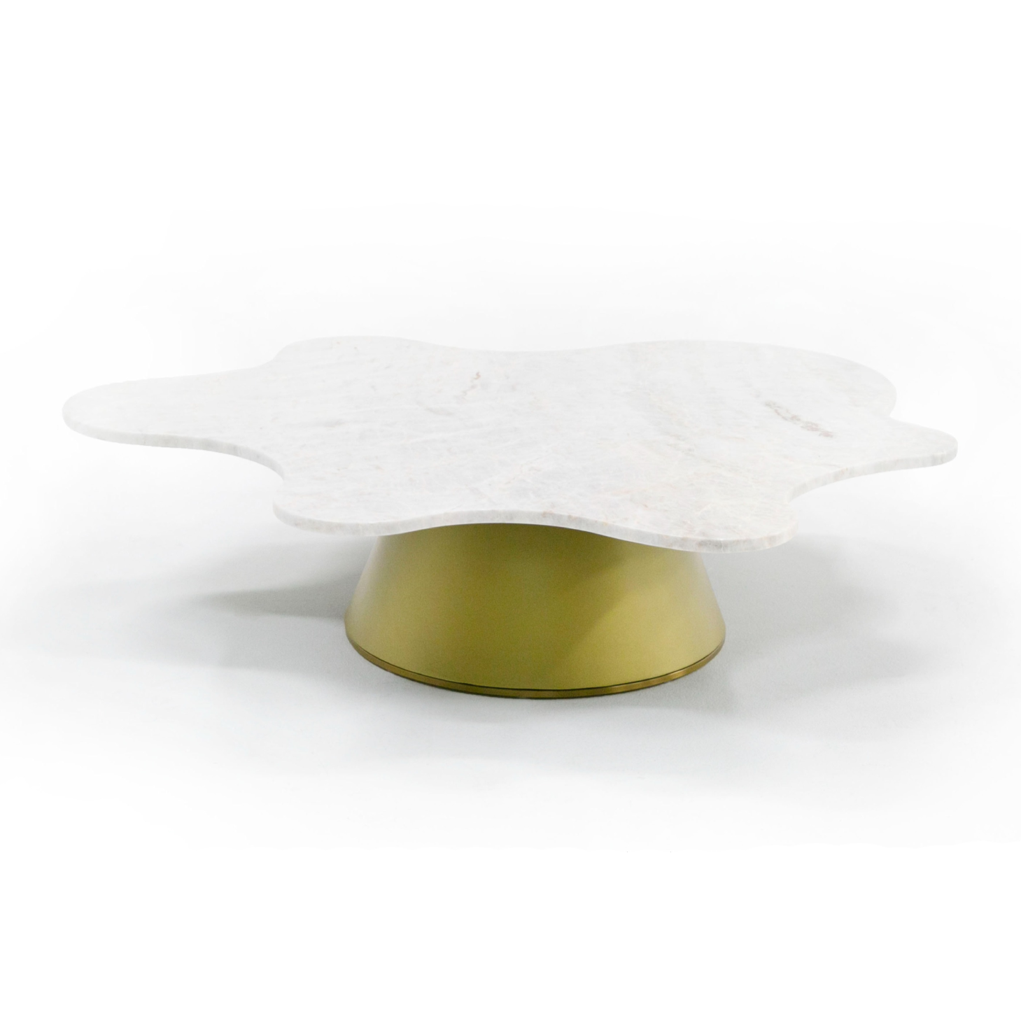 Gabbro - Glam White Marble + Gold Nesting Coffee Table Set - image 2