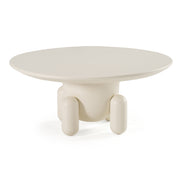 Gabby - Contemporary White Round Coffee Table - image 2