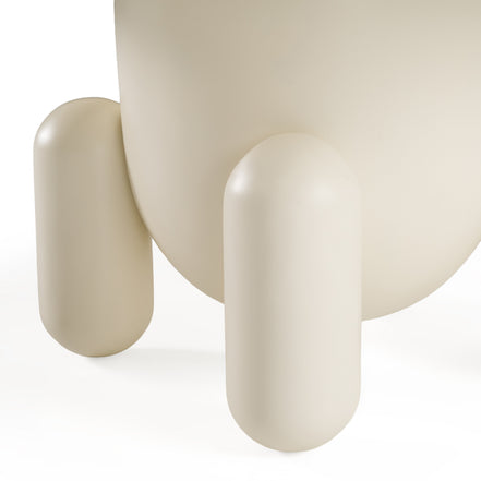 Gabby - Contemporary White Round Coffee Table - image 4