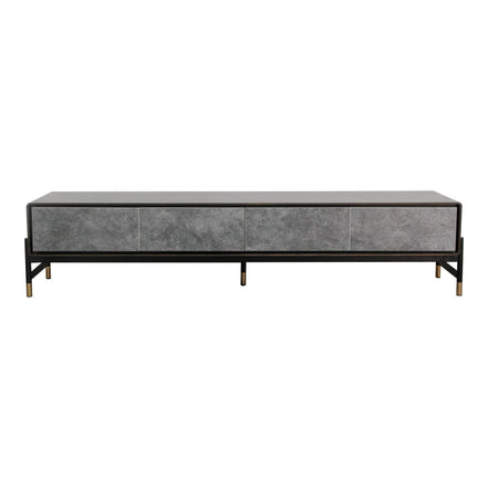 Gabrielle - Contemporary Acacia & Gold TV Stand - image 5
