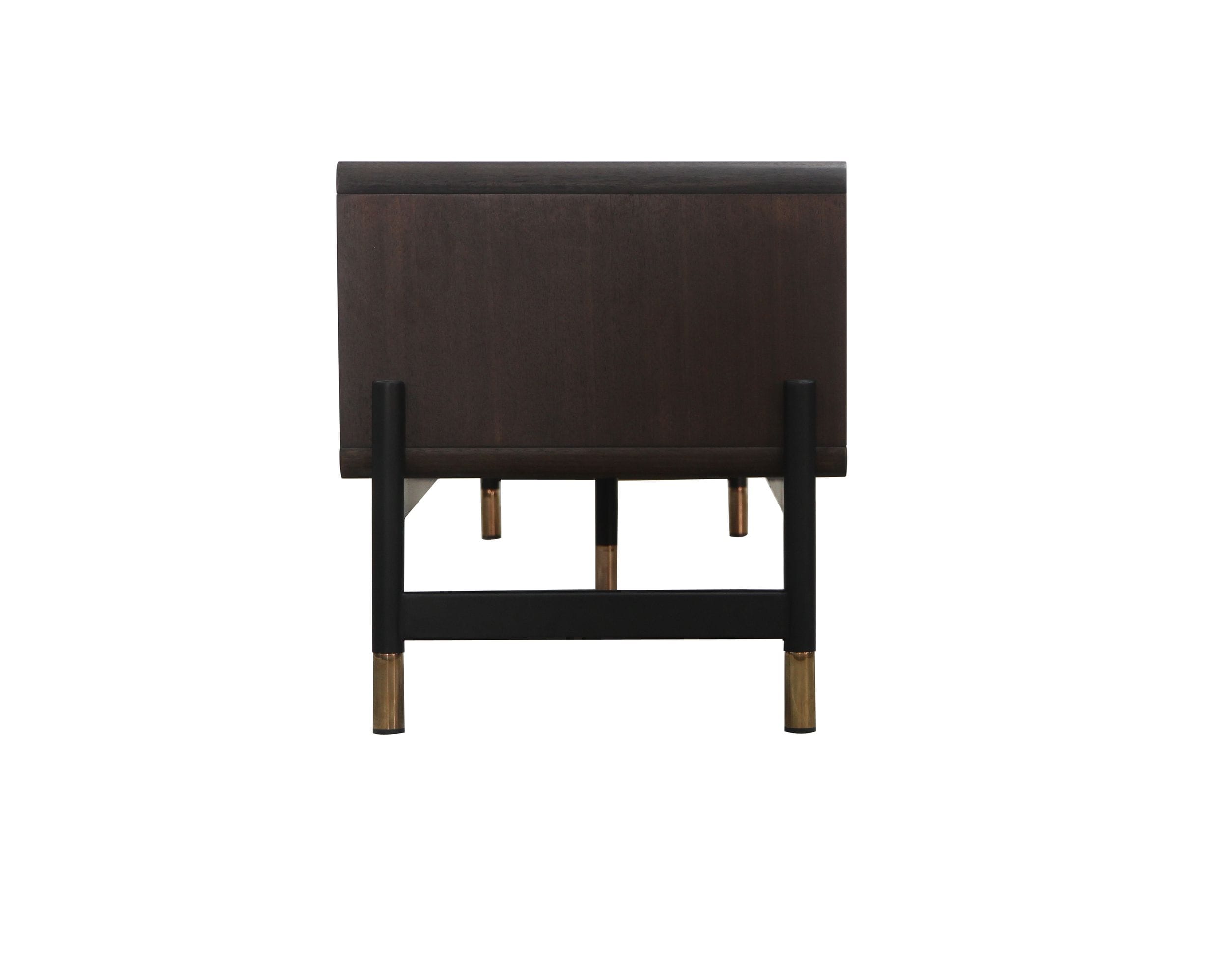 Gabrielle - Contemporary Acacia & Gold TV Stand - image 3