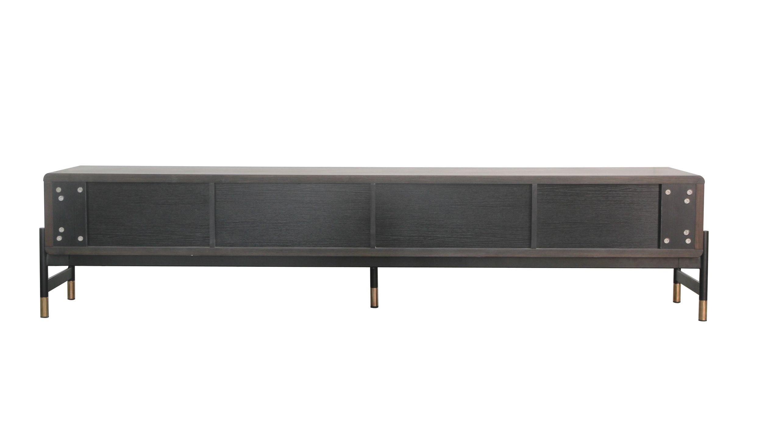Gabrielle - Contemporary Acacia & Gold TV Stand - image 4