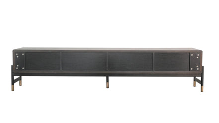 Gabrielle - Contemporary Acacia & Gold TV Stand - image 4