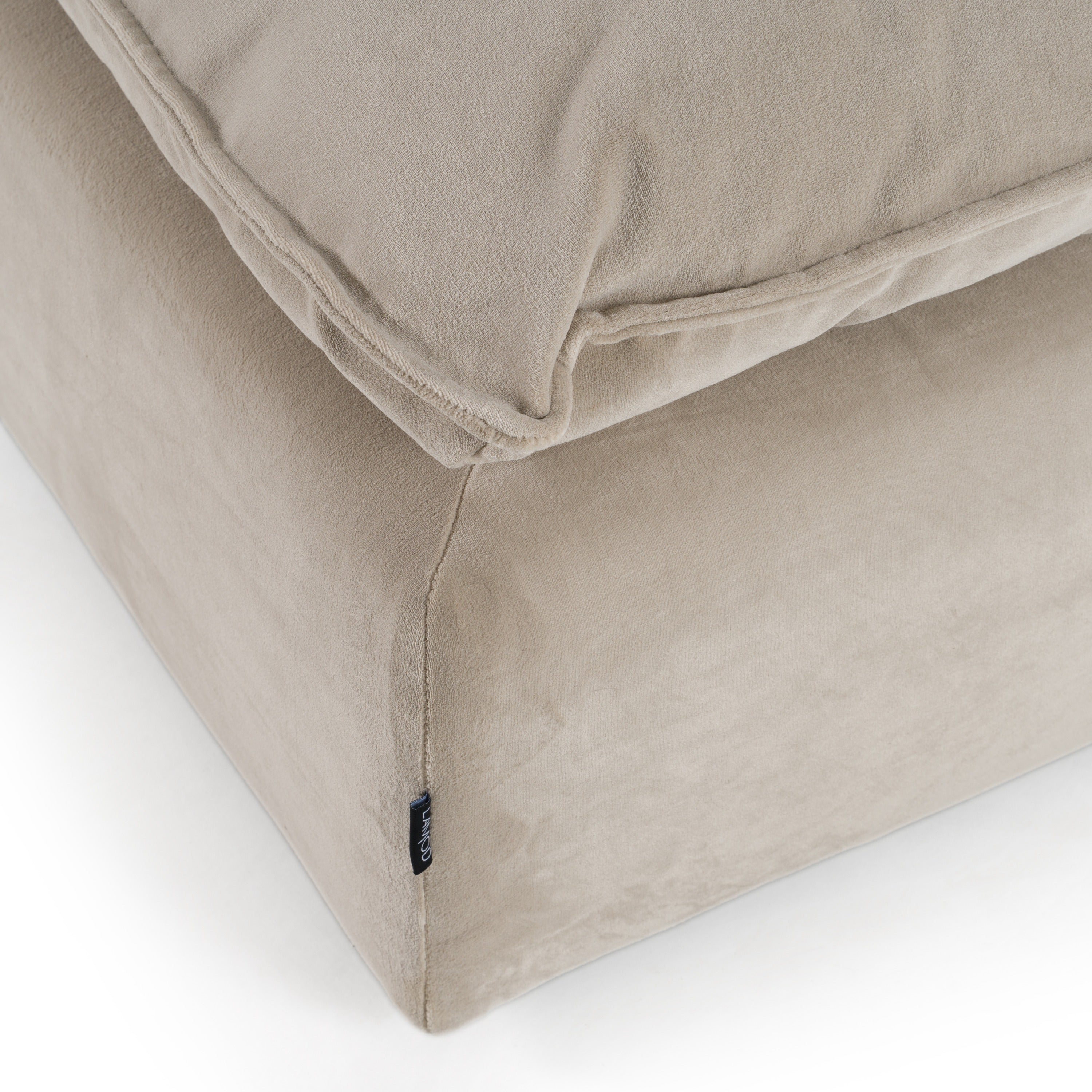Garman - Modern Light Grey Ottoman - image 5