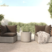 Garza Outdoor Concrete & Teak 2-Piece Corner Set