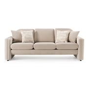 Gaston - Modern Beige Velvet Sofa