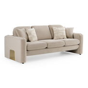 Gaston - Modern Beige Velvet Sofa - image 2