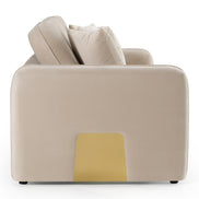 Gaston - Modern Beige Velvet Sofa - image 3