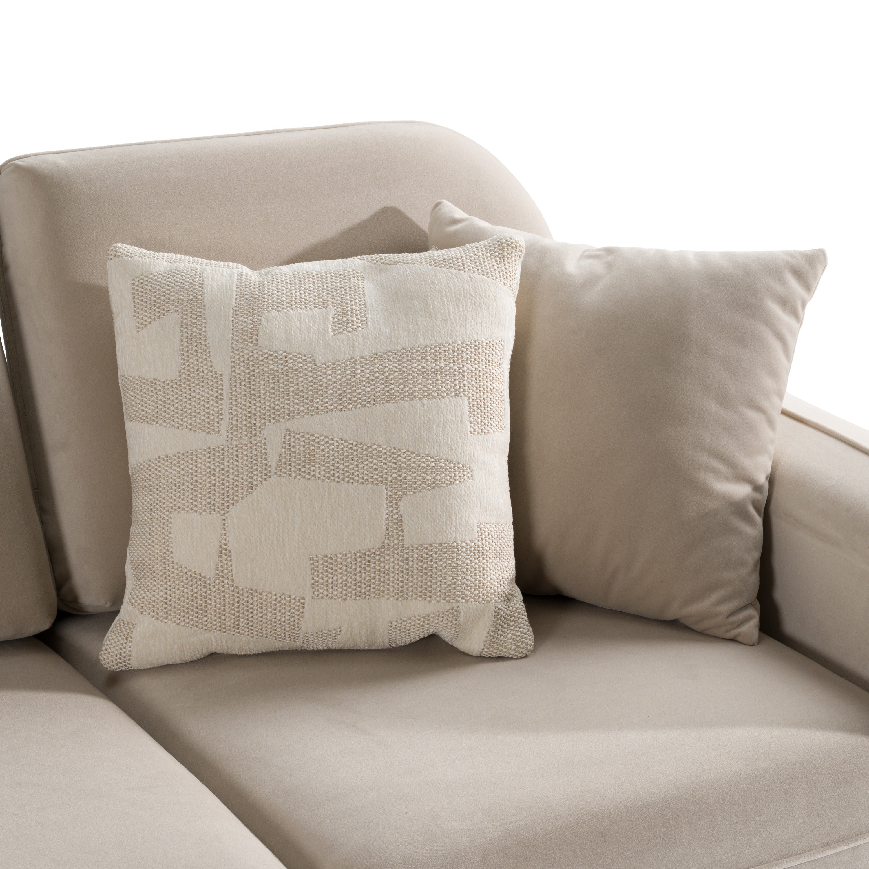 Gaston - Modern Beige Velvet Sofa - image 5