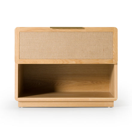 Gavin - Modern Natural Ash + Rattan Nightstand - image 5