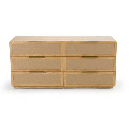 Gavin - Modern Natural Ash + Rattan Dresser - image 4