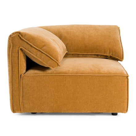 Gene - Modern Ochre Fabric Modular Corner Sectional Seat - image 5