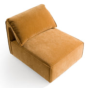 Gene - Modern Ochre Fabric Modular Armless Sectional Seat - image 2