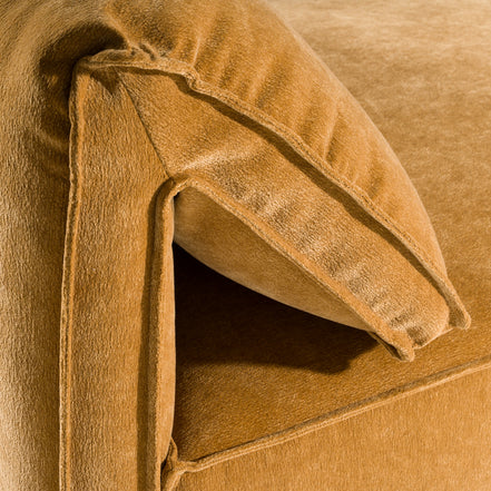 Gene - Modern Ochre Fabric Modular Armless Sectional Seat - image 5
