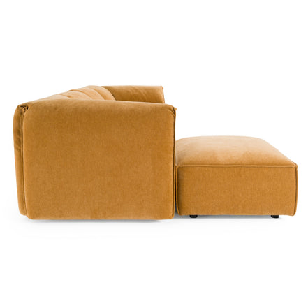 Gene - Modern Ochre Fabric 5-Piece Modular Sectional Sofa - image 3