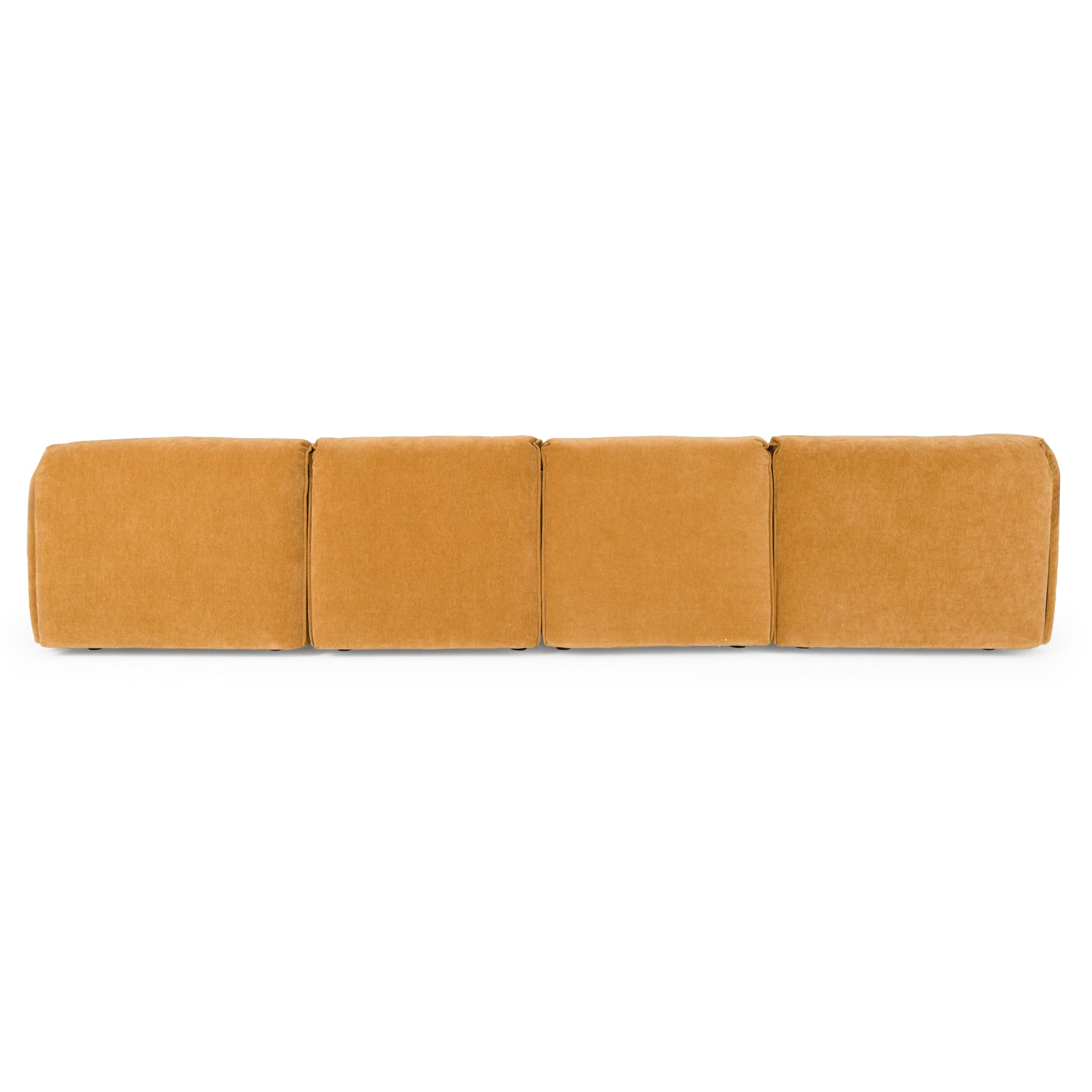 Gene - Modern Ochre Fabric 5-Piece Modular Sectional Sofa - image 5