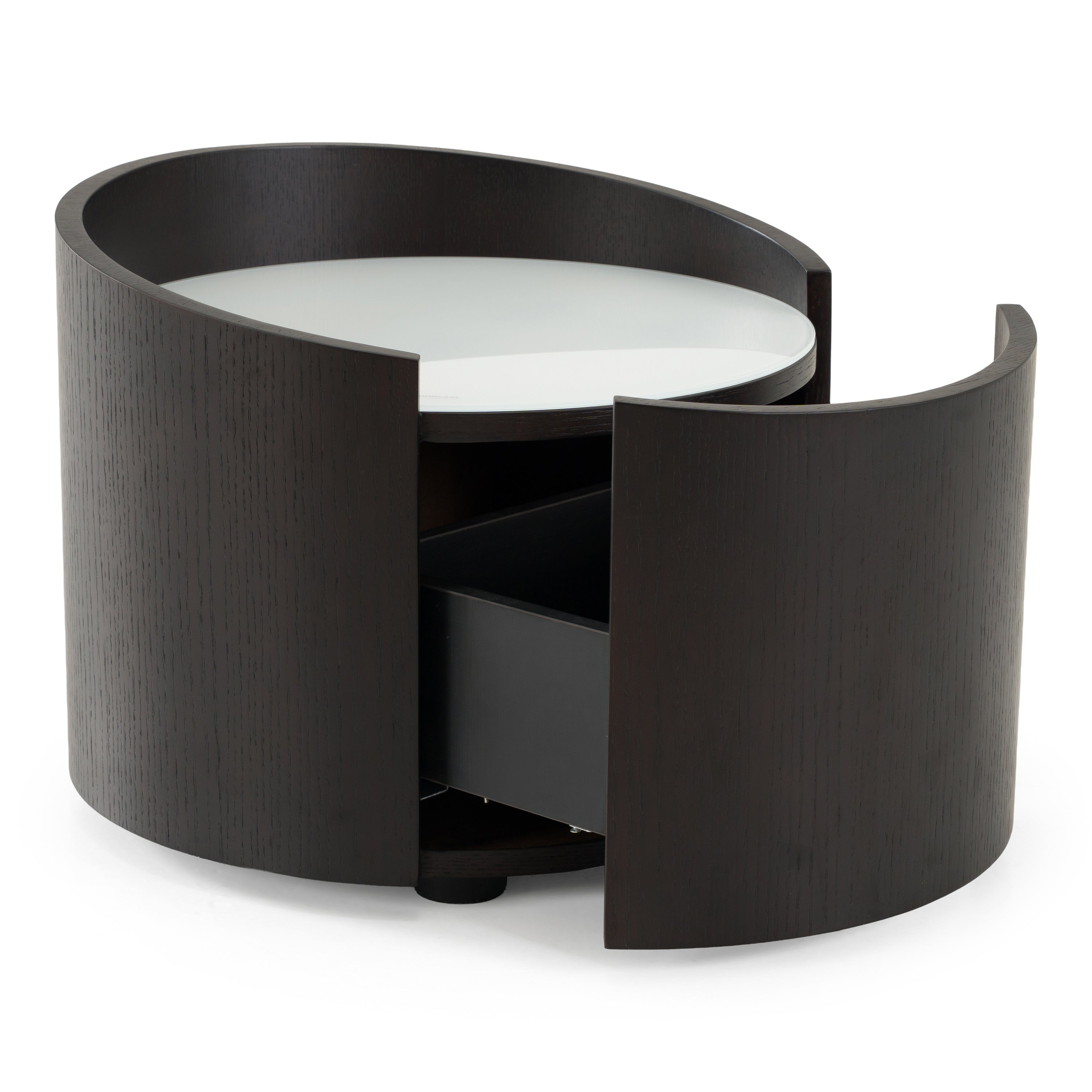 Geneva - Modern Brown Oak Nightstand - image 3