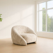 Gentle - Modern Beige Pattern Fabric Accent Chair