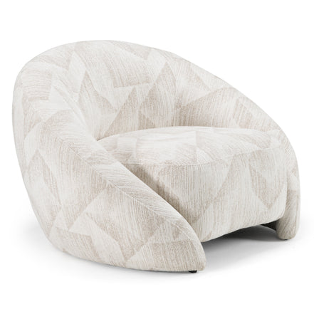 Gentle - Modern Beige Pattern Fabric Accent Chair - image 2