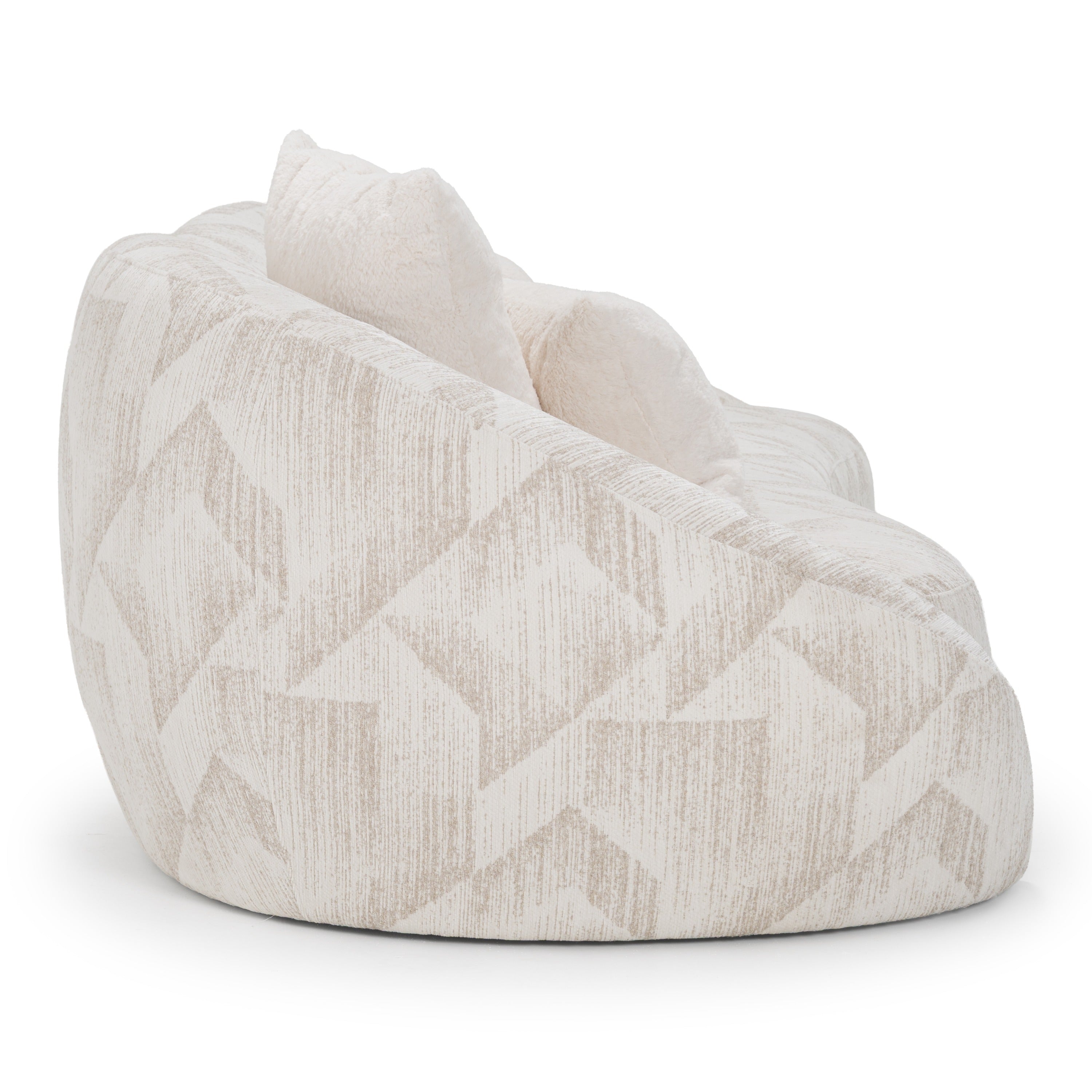 Gentle - Modern Beige Pattern Fabric Sofa - image 2