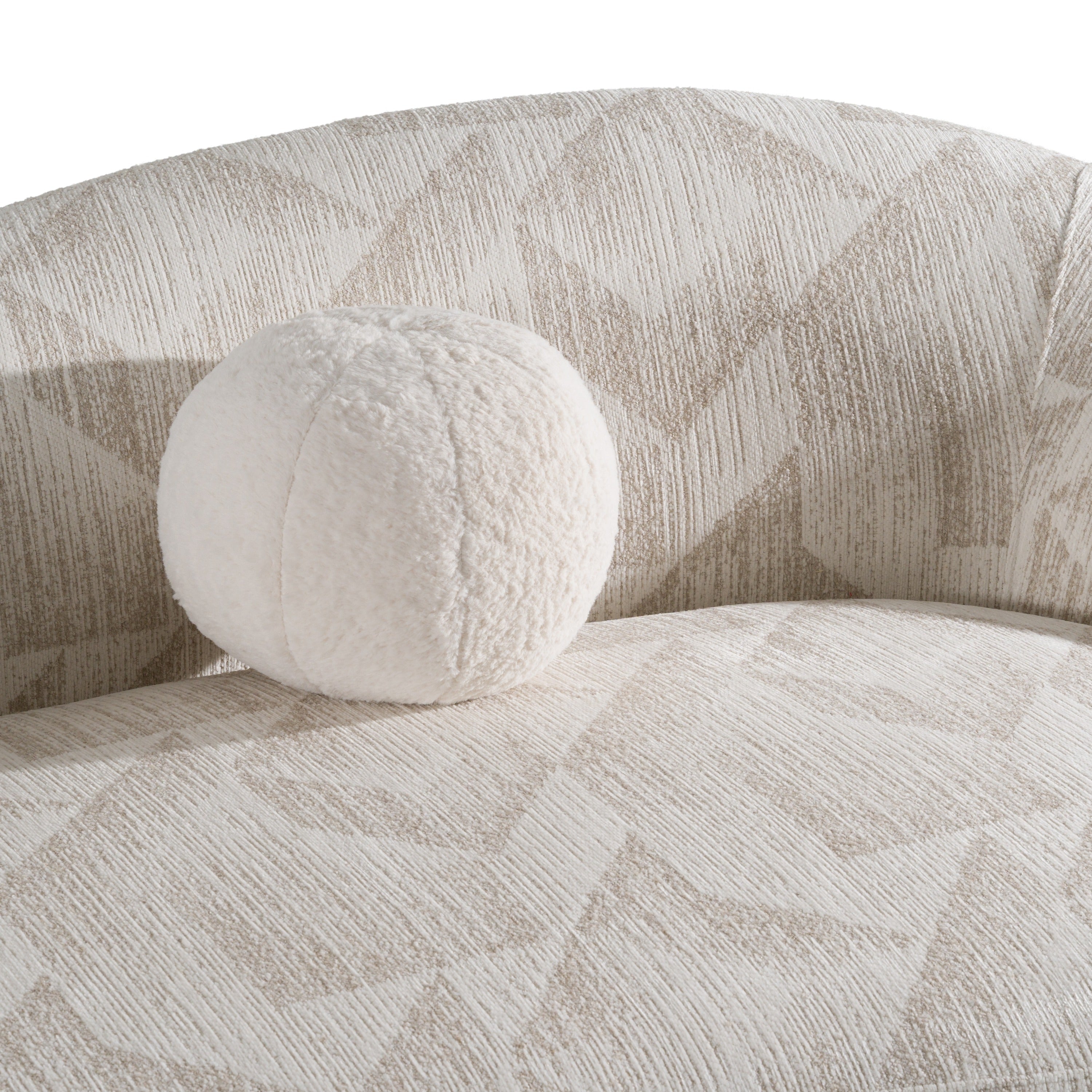 Gentle - Modern Beige Pattern Fabric Sofa - image 5