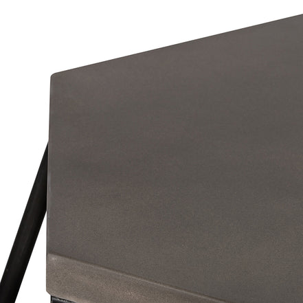 Tartan Modern Concrete & Metal End Table - image 3