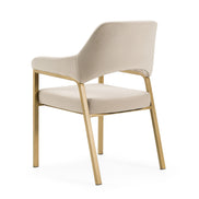 George - Modern Beige Fabric + Antique Brass Dining Chair - image 5