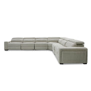 Gering - Modern Beige Fabric Sectional Sofa With 2 Power Recliners - image 2