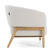 Giselle - Mid-Century Modern Off-White Fabric Accent Chair - image 3