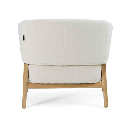 Giselle - Mid-Century Modern Off-White Fabric Accent Chair - image 4