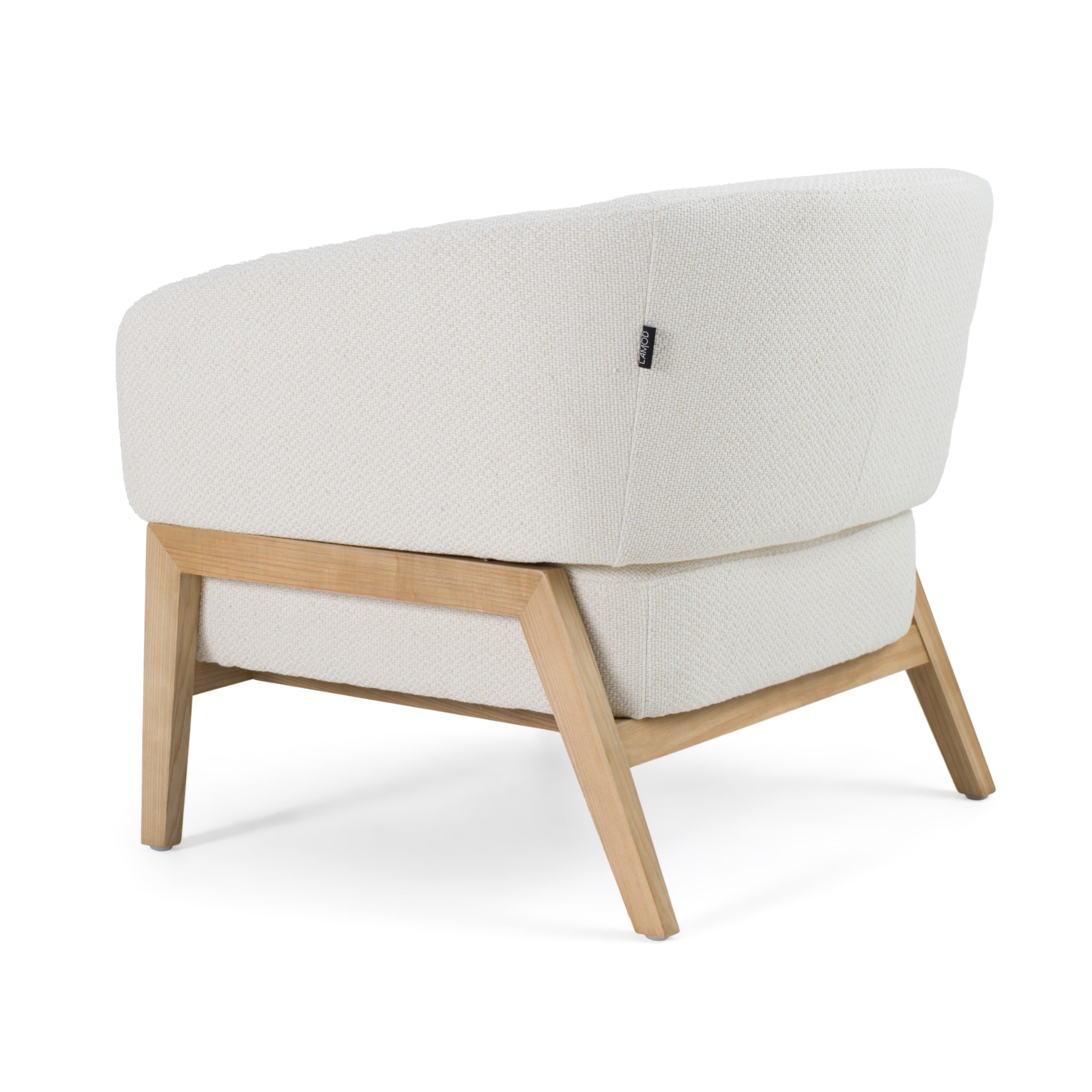 Giselle - Mid-Century Modern Off-White Fabric Accent Chair - image 5
