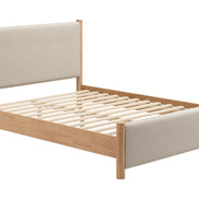 Hadi Queen Bed Beige & Natural