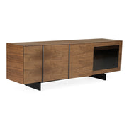 Glencoe - Modern Walnut & Grey Glass Buffet - image 2