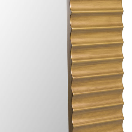 Glinda - Modern Brushed Brass Floor Mirror - image 2