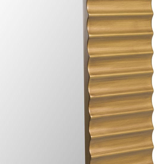 Glinda - Modern Brushed Brass Floor Mirror - image 2