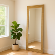 Glinda - Modern Brushed Brass Floor Mirror - image 4