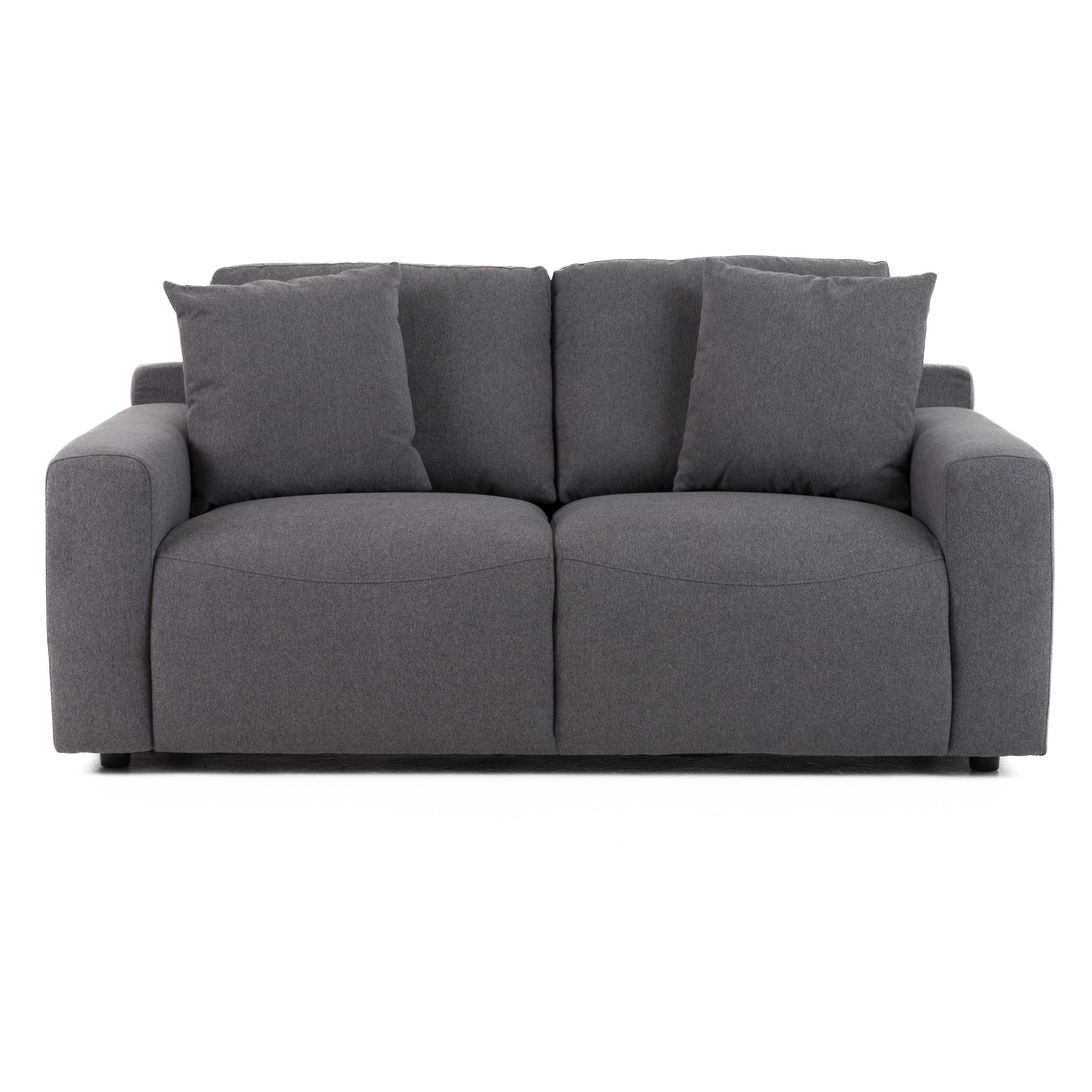 Gloria - Modern Grey Fabric Loveseat - image 5